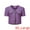 Grey Purple, variant on DARING DIVA Tweed Contrast Color Button Down Short Sleeve Blazer L Pink