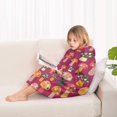 thumbnail image 4 of Colorful Spotted Mushroom Red Pattern Blanket Hoodies for Kids 6-13YR Oversize Wearable Blanket Hoodies for Boys Girls Teens, 4 of 7