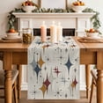 thumbnail image 2 of Table Runner 72 Inches Long for Kitchen Dining, Grey Yellow Diamond Dresser Scarf Farmhouse, Dining Table Decorations for Wedding/Parties, Modern Geometric Middle Century Beige 18 x 72 In, 2 of 8