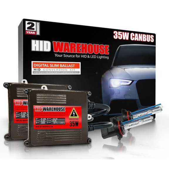 HID-Warehouse CanBus 35W HID Xenon Conversion Kit with Premium Slim Ballast - H10 4300K 5000K 6000K 8000K 10000K 12000K 15000K 30000K - All colors - 2 Year Warranty