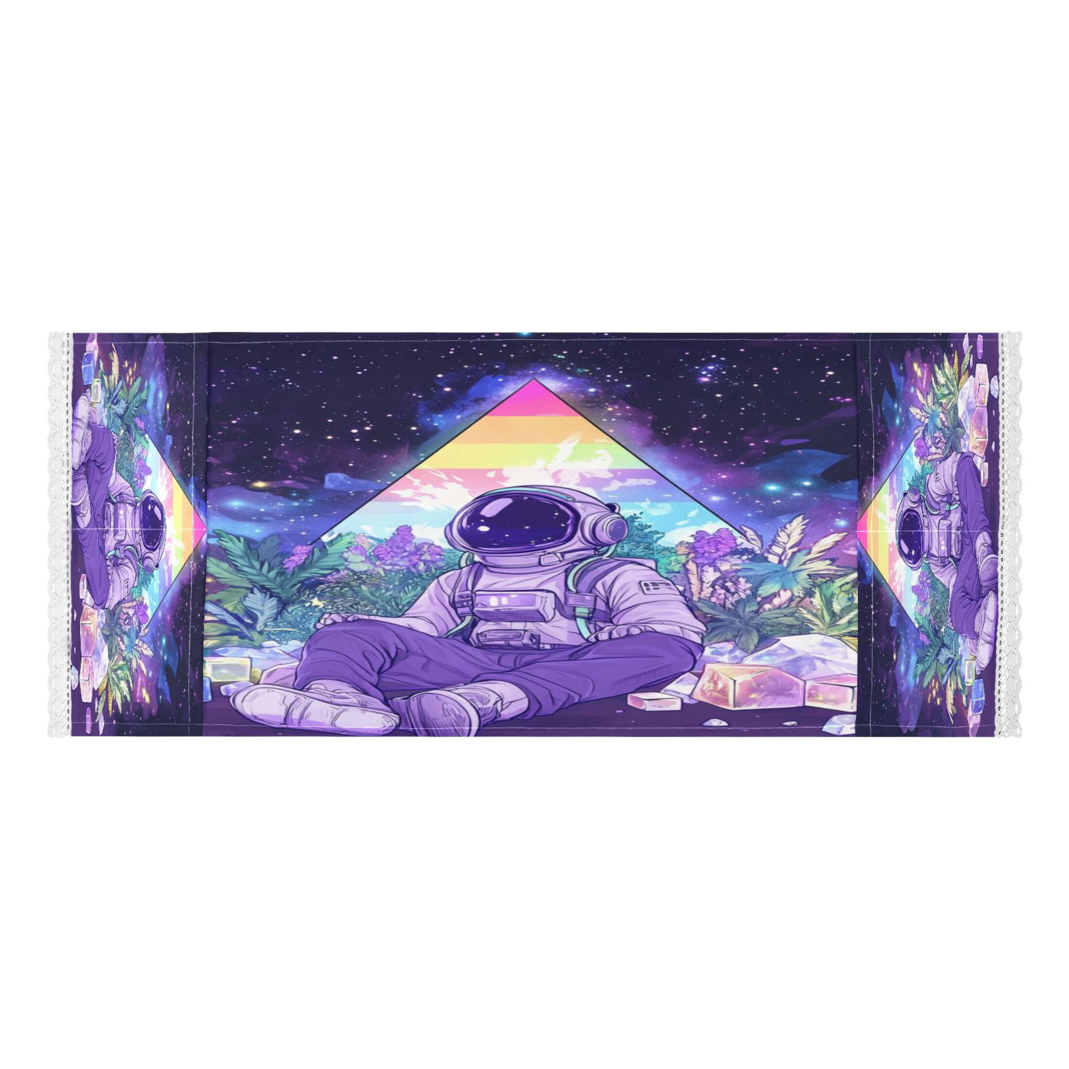 WOBOGO Astronauts Sitting in The Universe Garden Washing Machine Cloth Dryer Refrigerator Top Cover Protective Non-Slip Mat For Kitchen Laundry