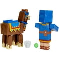 thumbnail image 5 of Mattel Minecraft Craft-A-Block Wandering Trader & Llama Action Figure Set, 2 Pieces, 5 of 6