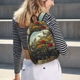 thumbnail image 6 of KLL Floral Rhino With Birds Print Travel Laptop Backpack - College Backpack Business Work Bag Nurse Bag Casual Daypack for Weekender Business Hiking -Medium, 6 of 6