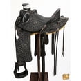 thumbnail image 5 of 16 In Hilason Western Horse Wade Saddle American Leather Ranch Roping Antique Black, 5 of 8