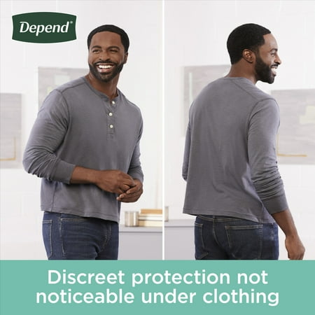 Depend Fresh Protection Incontinence Underwear for Men, Adult Diapers, S/M, 32 Count
