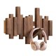 thumbnail image 1 of Estante de abrigo montado en la pared de madera natural con gancho, ganchos de arte de la pared de entrada, estante de abrigo de la clave del piano, 1 of 7