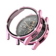 thumbnail image 5 of for Samsung Galaxy Watch 7 44mm Bling Case with Built-in Screen Protector, Plating Crystal Diamond Protective Cover with HD Screen Protector for Samsung Galaxy Watch 7 44mm, Pink, 5 of 8