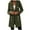 Olive Drab, variant on Winter Coats For Women 2025 Casual Long Sleeve Bottons Loose Hoodless Outwear Burgundy