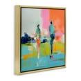 thumbnail image 4 of Stupell Industries Modern Golfers Scene Abstract Painting Gold Floater Framed Canvas Art Print Wall Art, 25 x 25, 4 of 10