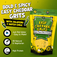 thumbnail image 3 of FishSki Provisions Easy Cheddar Grits, Jalapeno Hatch Green Chile, Granules, Shelf-Stable, Bag, 6 oz, 6 pack, 3 of 5