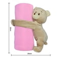 thumbnail image 3 of Sabana Para Bebé Frazada Rosa Con Sujetador Oso Importadora La Merced Fieltro Hipoalergénico, 3 of 6