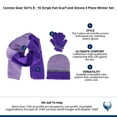 thumbnail image 7 of Connex Gear Girl's 8 - 16 Stripe Hat Scarf and Gloves 3 Piece Winter Set, 7 of 7