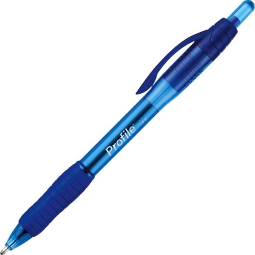 Paper Mate Retractable Profile Ballpoint Pens Bold Pen Point - 1.4 mm Pen Point Size - Retractable - Blue Gel-based Ink - Blue Barrel - 12 / Dozen