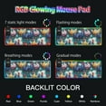 thumbnail image 5 of Colorful Chicken Cartoon Wireless Charging RGB Gaming Mouse Pad Large Keyboard Mat Rubber Base 13 Light Modes, 5 of 6