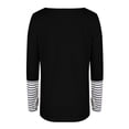 thumbnail image 2 of Aayomet Womens Shirts Womens 2023 Fall Long Sleeve Tunic Tops Casual Color Block Loose Fit Shirts,Black XXL, 2 of 5