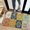 thumbnail image 2 of Bohemian Retro Floral Non-Slip Entryway Door Mat,Boho Indoor Decor Durable Low Plush Door Mat,Washable Welcome Rug for Patio Hallway Home Decor 20x32 Inches, 2 of 7
