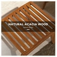 thumbnail image 4 of Acacia Wood Patio Furniture Set 4-Piece Outdoor Seating with Cushions & Footstools - Teak Finish - Balcony, Porch, Garden Furniture, 4 of 9