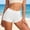 White, variant on HAIJIE Swim Shorts Women Comfy Drawstring Casual Elastic Waist Sweatshorts Womens Cargo Shorts for Women Girls High Waist Loose Fitting Liner Upf50