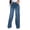 Dark Blue, variant on Staron Women's Casual Jeans Wide Leg High Waisted Loose Fit Solid Color Trousers with Pockets, Dark Blue XXL