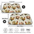 thumbnail image 7 of Lsque Colorful Roosters Car Windshield Sun Shade | Accordion Folding Style Auto Shade for Car Truck SUV Van | Blocks UV Rays Sun Visor Protector | Medium, 7 of 7