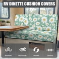 thumbnail image 4 of XYZCANDO 2-Piece Stretch Daisy Floral RV Dinette Booth Seat Cover - Washable Protective Camper Cushion Slipcover for Travel Trailers, 4 of 8