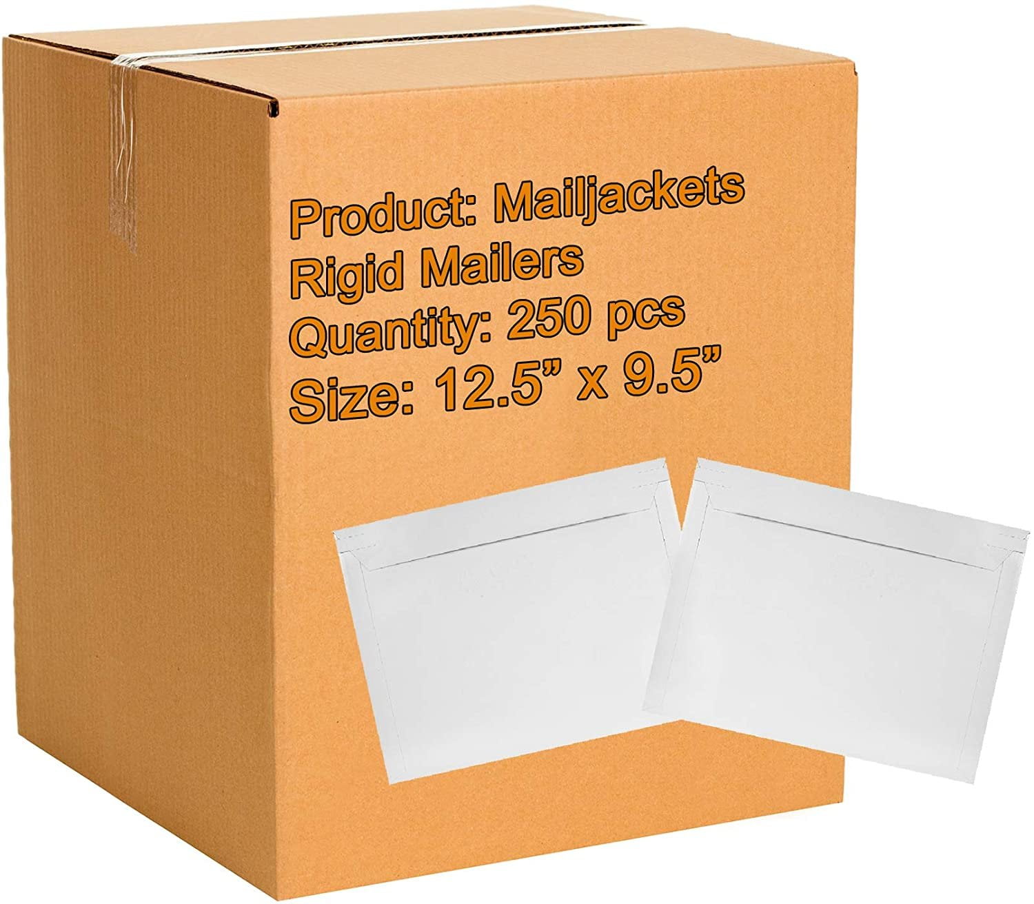 2250 Pack Mailjackets Rigid Mailers 12.5 x 9.5 Large Paperboard