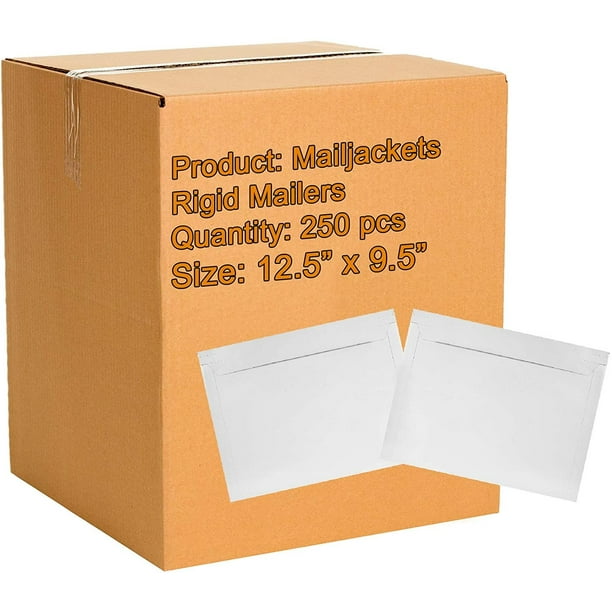 2250 Pack Mailjackets Rigid Mailers 12.5 x 9.5 Large Paperboard