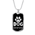 thumbnail image 2 of Collier Grammacy Patte Chien en Acier Inoxydable Ou 18k or Chien Étiquette, 2 of 8