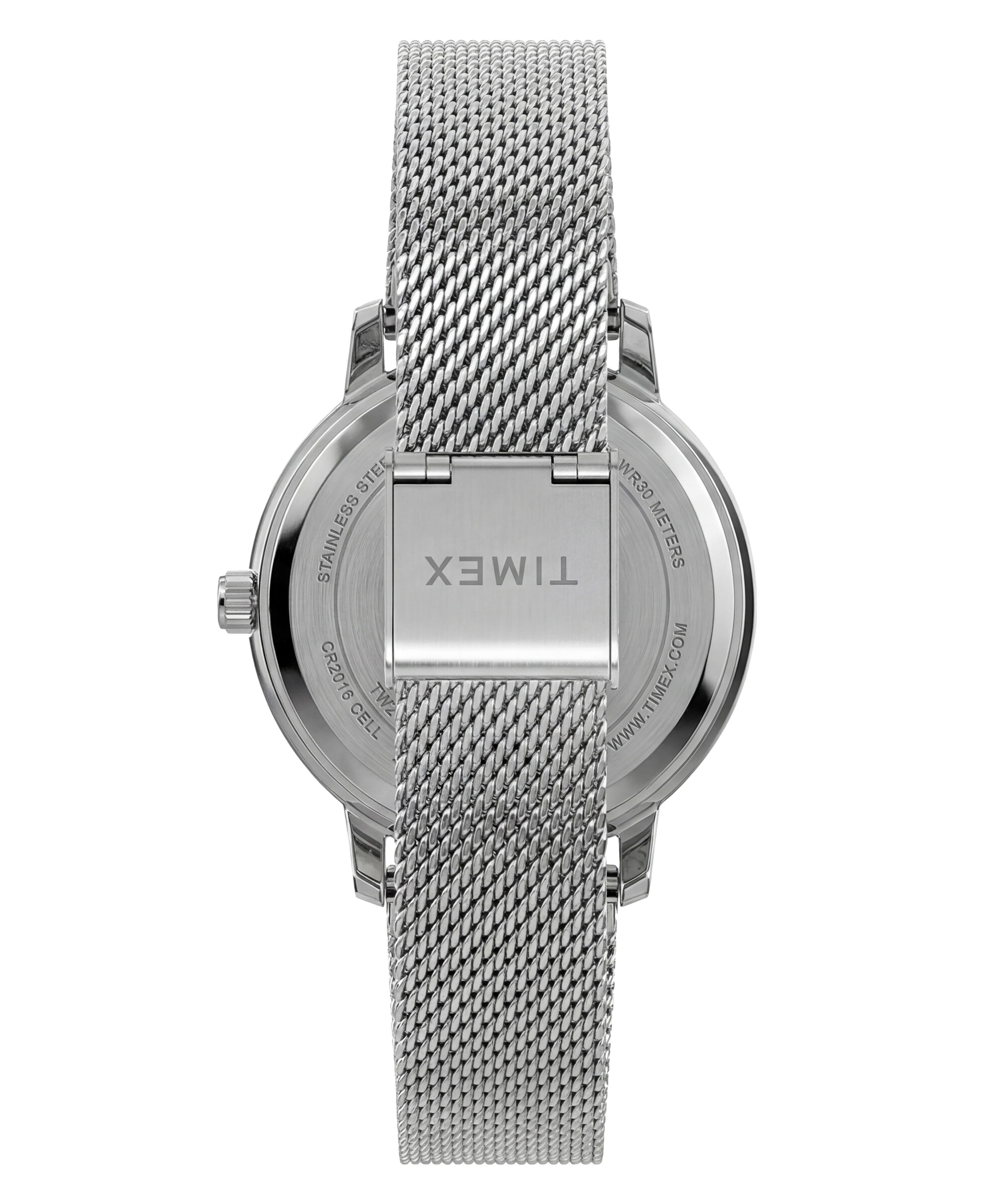 Timex Women's Main Street 31mm Watch - Silver-Tone Mesh Bracelet Silver-Tone Dial Silver-Tone Case