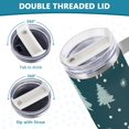 thumbnail image 5 of Deers Pines Trees Snow 40 oz Tumbler with Handle Insulated&nbsp;Travel Mug&nbsp;Lid Straw Leak Proof Steel Vacuum Water Bottles Glasses Fits in Car Cup Holder, 5 of 7