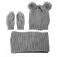 thumbnail image 3 of Gorro Para Niños, Bufanda Infantil De Material De Lana De Textura Suave Y Cómoda A Prueba De Viento Y Cálido, Para Niños Y Bebés ANGGREK Gris, 3 of 8