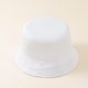 thumbnail image 3 of Sombreros de cubo de algodón unisex protector solar de verano Sombrero de Panamá Color sólido Sunbonnet Fedoras gorra de playa de pescador al aire libre, 3 of 5