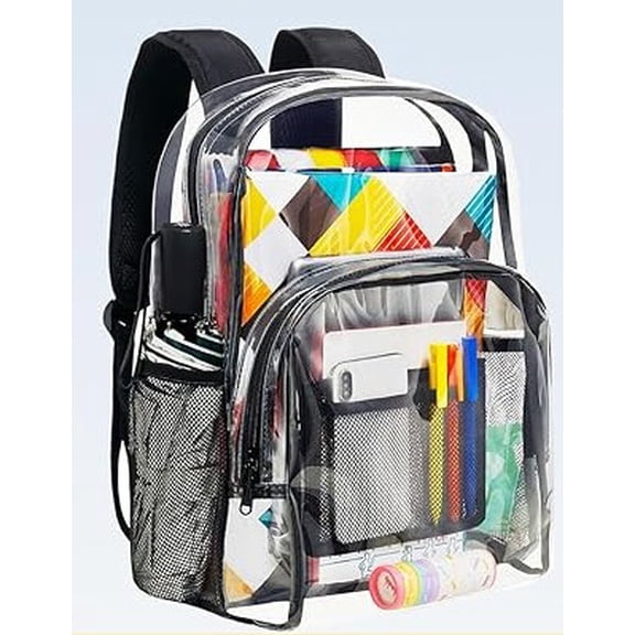 Clear Backpack Heavy Duty - PVC Transparent Backpack Large Clear Book Bag Sold by The Chosen Ones 23