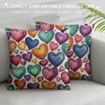Qlloopoed Love Throw Pillow Cover, Love Heart Holiday Valentine's Day
