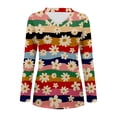 thumbnail image 4 of HLKJKLS Long Sleeve Shirts For Women Casual Long Sleeve V Neck T Shirt Polyester Spandex Spring Winter Fashion Blue S-Xxl, 4 of 7