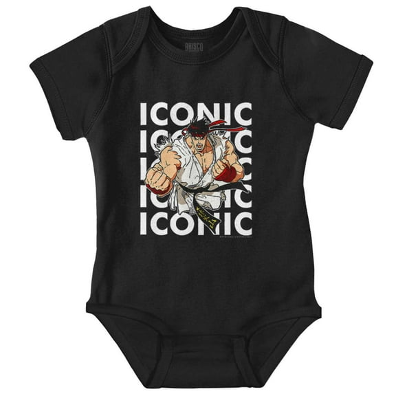 Street Fighter Iconic Video Game Ryu Romper Boys or Girls Infant Baby Brisco Brands NB