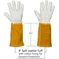 thumbnail image 4 of Animal Handling Gloves - For Falconry, Dog, Hawk, Cat, Bird and Raptor Handling - Anti Bite, Scratch Leather and Kevlar (Large), 4 of 8