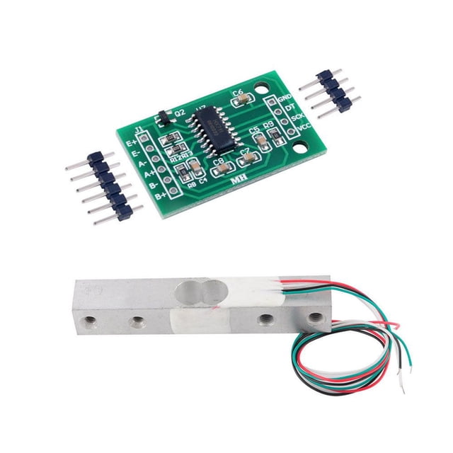 Inteprter Sensor de presión de pesaje de rango pequeño de 1/5/10/20 kg y módulo HX711AD Célula de carga y módulo HX711 Electrónica miscelánea 20KGHX71