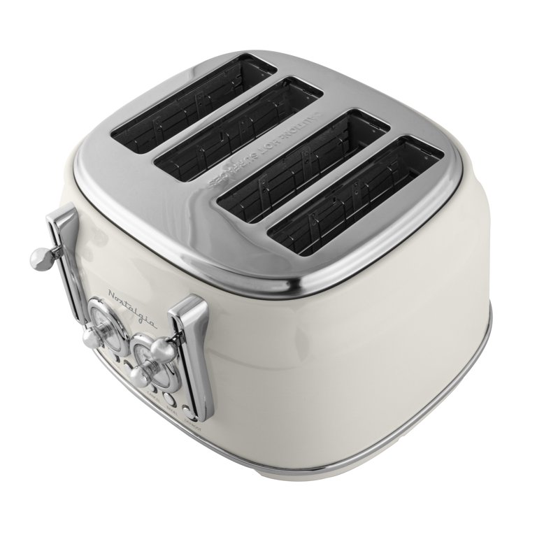 Nostalgia Classic Retro 4-Slice Toaster, Cream - Walmart.com