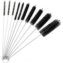 Stainless Steel Straw Cleaner Brush Set,Nylon Tube Brush,Pipe Cleaner Set,Durable Bottle Brush,10 Piece Cleaning Brushes for Narrow Neck Containers,Lab Tube,Auto Parts (Multiple Size)
