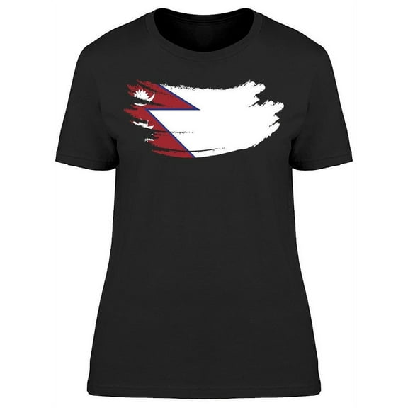 Brush Stroke Nepal T-Shirt Women -Image by Shutterstock, Female Small