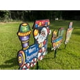 thumbnail image 4 of Small Santa driving a Train Yard Art Decoration, 4 of 7
