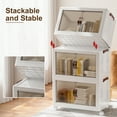 thumbnail image 6 of Cocosity 2 Drawers Stackable Foldable Storage Containers with Rolling Wheel for Home Office Organizing Small Items, 6 of 12