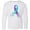 AA-White, variant on Inktastic Suicide Prevention Ribbon with Blue and Purple Hearts Long Sleeve Youth T-Shirt