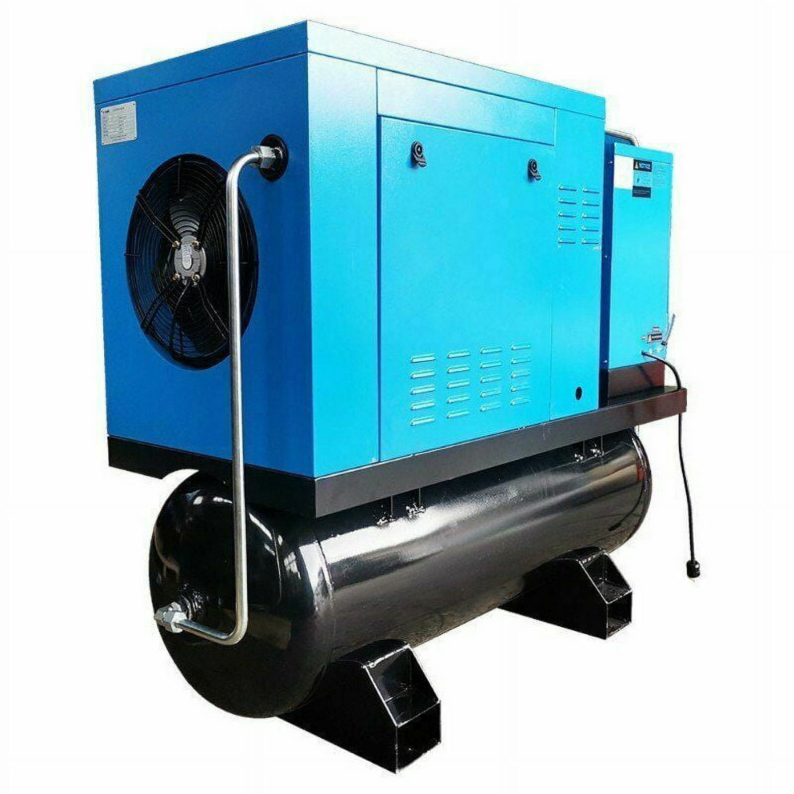 460v 3-Phase 10HP Rotary Screw Air Compressor With 80 Gal. ASME Tank + Refrigerated Air Dryer