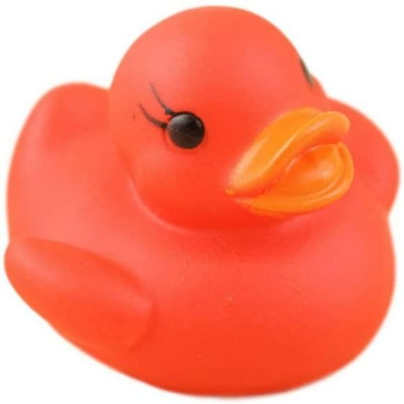 Adorable Duck Family Bath Set - Rubber Ducks Bath Toys for Kids - Red - Fun Swimming Pool Accessories