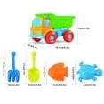 thumbnail image 3 of Summer Savings Clearance! Rciityk Beach Toys for Kids Ages 4-8 Beach Dump Truck - Sand Toy Set of 5 - Multicolored Shovels and Sand Truck, Beach Essentials Toys for Summer Outdoor, 3 of 8