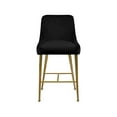 thumbnail image 4 of Meridian Furniture Owen 28"H Velvet Bar Stool in Black (Set of 2), 4 of 5