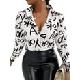 thumbnail image 1 of Blusas para Mujer, con Botones, Estilo Informal, de Negocios, de Larga, Elegantes y Sexys. Letra M, 1 of 10