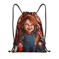 thumbnail image 1 of Zufioo Sac de Sport Imprimé Chucky Sac de Gym à Ficelle Lavable en Machine Sac à Dos à Ficelle pour Hommes Femmes-Moyen, 1 of 6